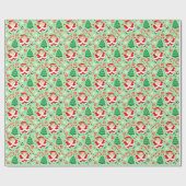 女子サッカークリスマスホリデーギフト ラッピングペーパー (フラット)