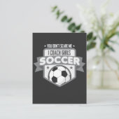 女子サッカーコーチスケアチームトレーナーサッカー ポストカード (スタンド正面)