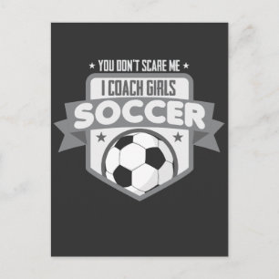 女子サッカーコーチスケアチームトレーナーサッカー ポストカード
