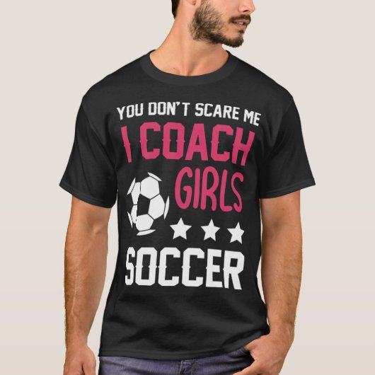 女子サッカーコーチングギフトサッカーゴール Tシャツ (正面)