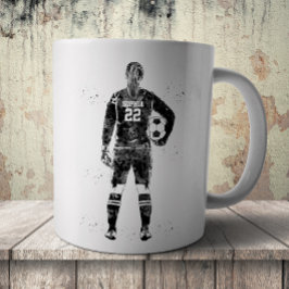 女子サッカーゴールキーパー コーヒーマグカップ