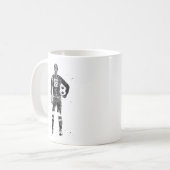 女子サッカーゴールキーパー コーヒーマグカップ (正面左)