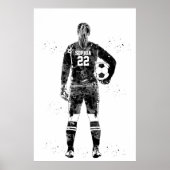 女子サッカーゴールキーパー ポスター (正面)
