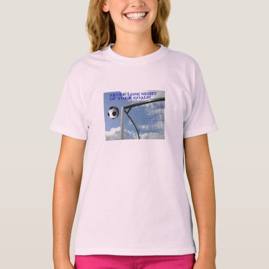 女子サッカーゴールリンガーTシャツ Tシャツ (正面)