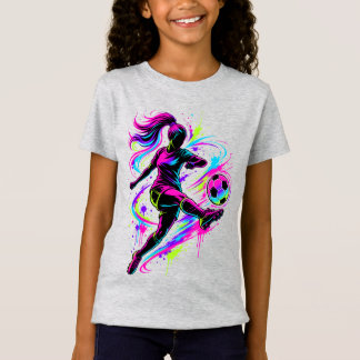 女子サッカーシャツ | 女性サッカー選手シャツ Tシャツ