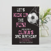 女子サッカースポーツゲームバースデーパーティー 招待状 (スタンド正面)