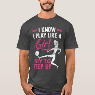 女子サッカースポーツ少年 Tシャツ
