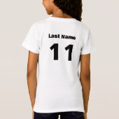 女子サッカーチームのカスタムリーグユニフォーム - 女子キッズ Tシャツ (裏面)