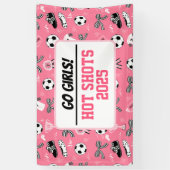 女子サッカーチームのサポート 横断幕 (縦)