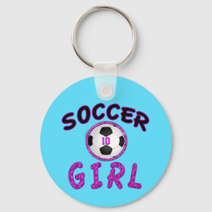 女子サッカーチームまたは選手向けのオリジナルギフト キーホルダー