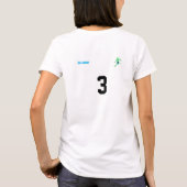 女子サッカーチームTシャツ Tシャツ (裏面)
