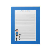 女子サッカーパーソナライズされた選手 ノートパッド (回転)