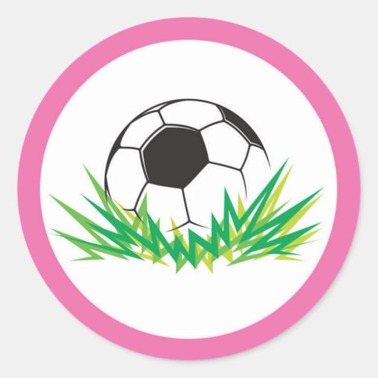 女子サッカーパーティーシール ラウンドシール (正面)