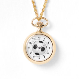 女子サッカーボール周回金ゴールド 腕時計