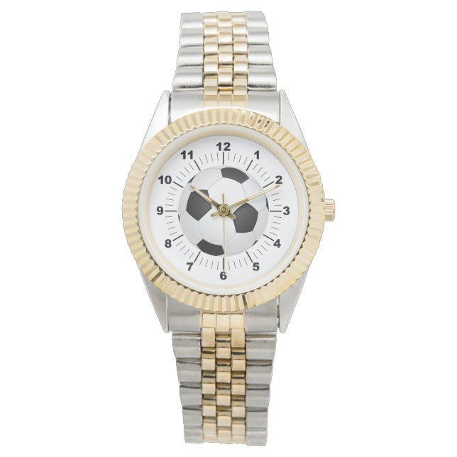 女子サッカーボール2音式ブレスレットウォッチ 腕時計 (正面)