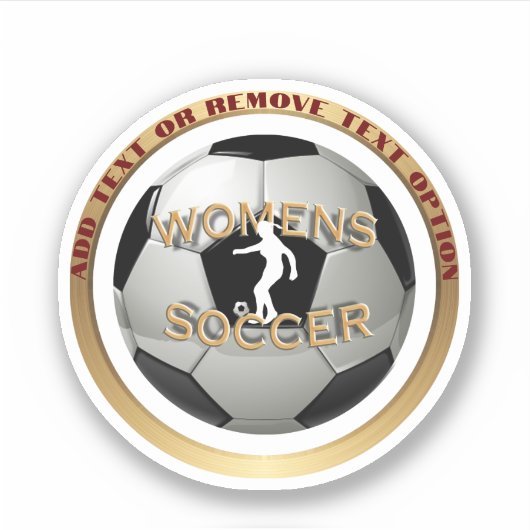女子サッカーボール スポーツ シール (正面)