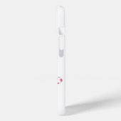 女子サッカーモノグラムののボールがピンク色の灰色のパンク Case-Mate iPhoneケース (裏面 / 左)