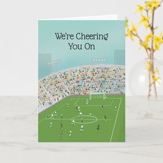 女子サッカー女子大会祝い カード (黄色い花)