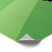 女子サッカー選手のイラストレーションポスター ポスター (角)