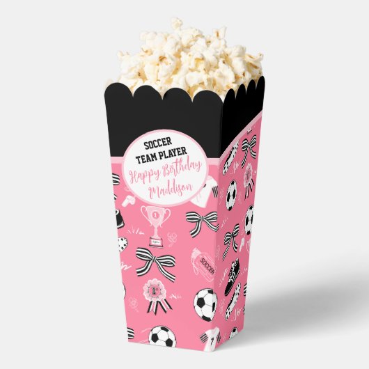 女子サッカー選手の誕生日パーティッガーリークピンク フェイバーボックス (はじけた状態)