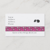 女子サッカー選手プロファイルカードテンプレート 名刺 (裏面)