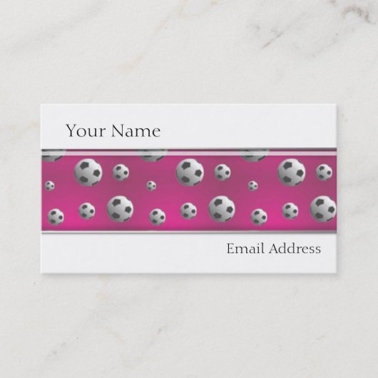 女子サッカー選手プロファイルカードテンプレート 名刺 (正面)