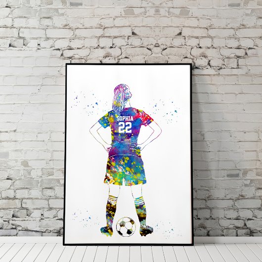 女子サッカー選手  ポスター