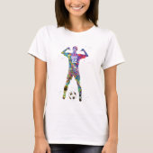 女子サッカー選手 Tシャツ (正面)