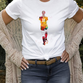 女子サッカー選手 Tシャツ