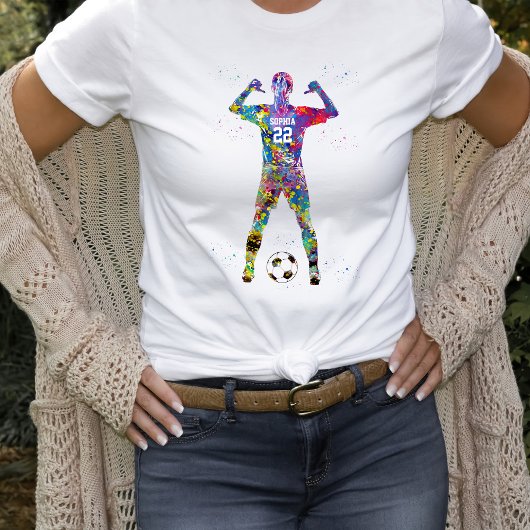 女子サッカー選手 Tシャツ