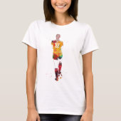 女子サッカー選手 Tシャツ (正面)