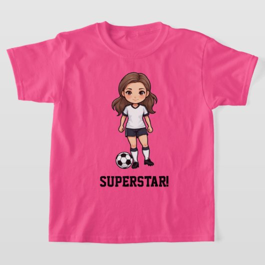 女子サッカー選手 Tシャツ (レイダウン)