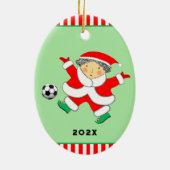 女子サッカー クリスマスコレクション セラミックオーナメント (裏面)