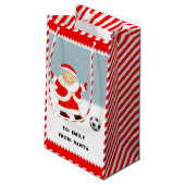 女子サッカー クリスマス 小型 ギフトバッグ (裏面アングル)