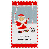 女子サッカー クリスマス 小型 ギフトバッグ (正面)