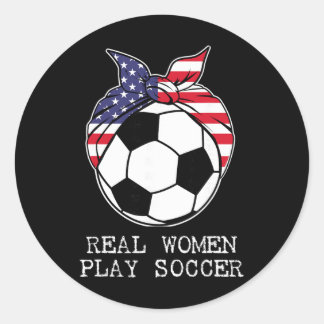 女子サッカー フラグ プレーヤー コーチ 本物の女性がプレイする S ラウンドシール