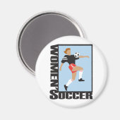 女子サッカー マグネット (正面/裏面)