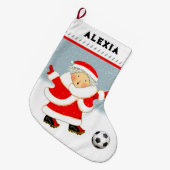 女子サッカー ラージクリスマスストッキング (正面 (吊り時))
