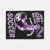女子サッカー _1  フリースブランケット (正面(横))
