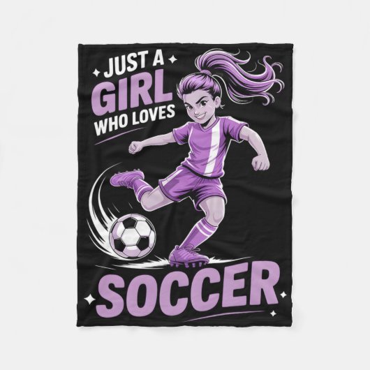 女子サッカー _1  フリースブランケット (正面)