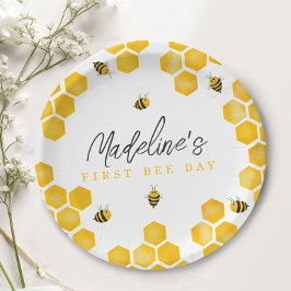 女子サマーファースト・ビー・デイ子供たち1st誕生日 ペーパープレート