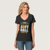 女子シニアのソフトボールアウンティソフトボール選手Sof Tシャツ (正面フル)