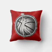 女子シニアナイトギフトバスケットボール・カスタム クッション (裏面)