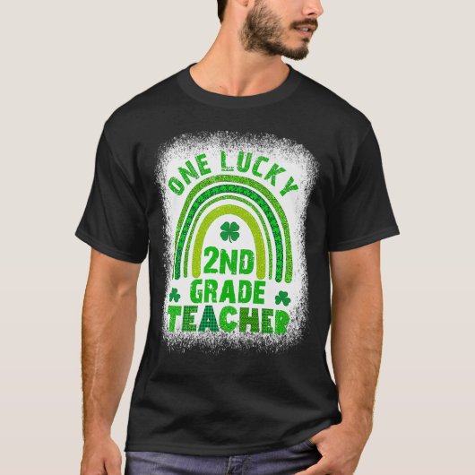 女子シャムロックワンラッキー先生St patricks day Tシャツ (正面)