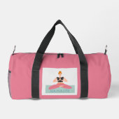 女子ジムヨガエクササイズスポーツかわいい ダッフルバッグ (裏面)