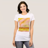 女子ジャージーTシャツサンレイクアートイエロー+文字 Tシャツ (正面フル)