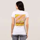 女子ジャージーTシャツサンレイクアートイエロー+文字 Tシャツ (裏面フル)