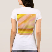 女子ジャージーTシャツサンレイクアートイエロー+文字 Tシャツ (裏面)