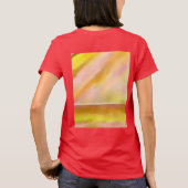 女子ジャージーTシャツサンレイクアートイエロー+文字 Tシャツ (裏面)