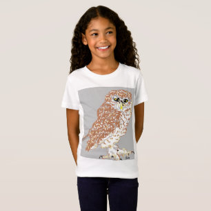 女子ジャージ素晴らしーTシャツスポッテッドフクロウ Tシャツ
